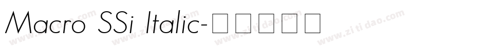Macro SSi Italic字体转换